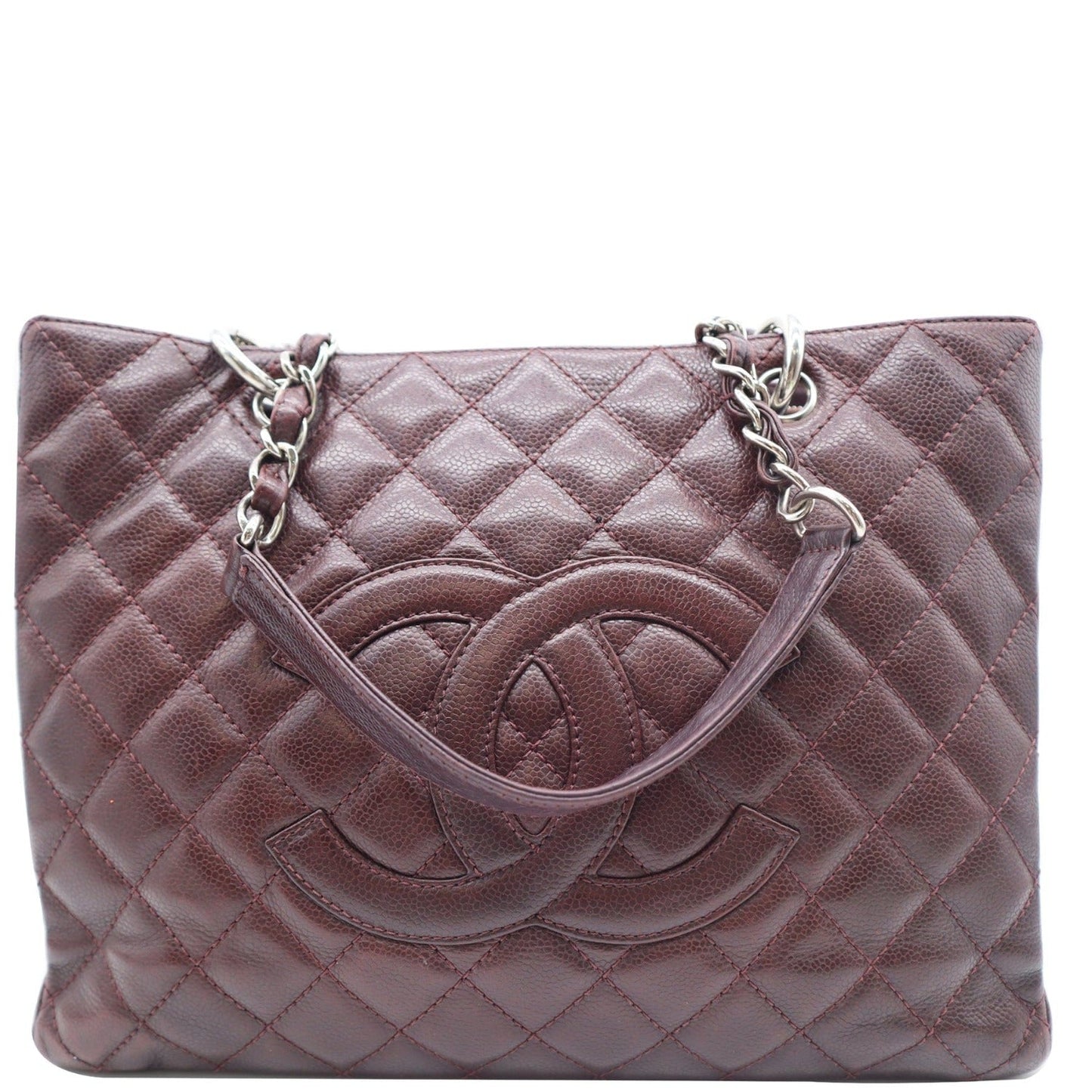 Chanel Grand Shopping GST Caviar Maroon Leather Travel Bag