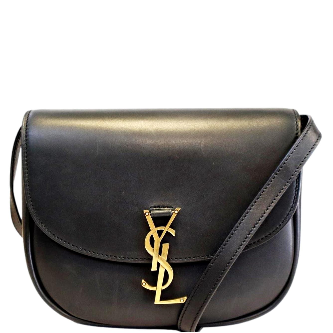 YSL Saint Laurent Yves Kaia Crossbody Bag Leather Black