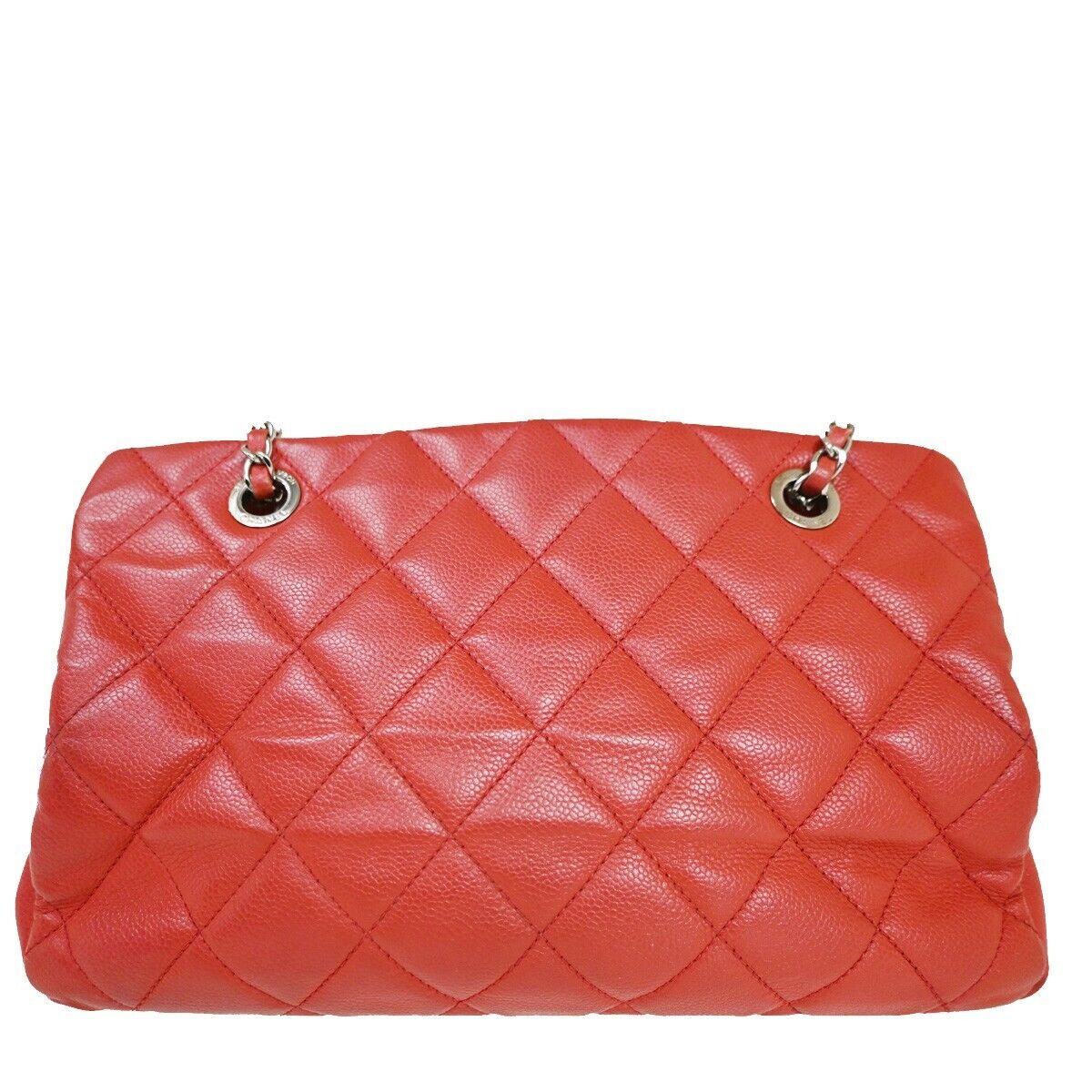 Chanel Cc Logo Chain Shoulder Bag Caviar