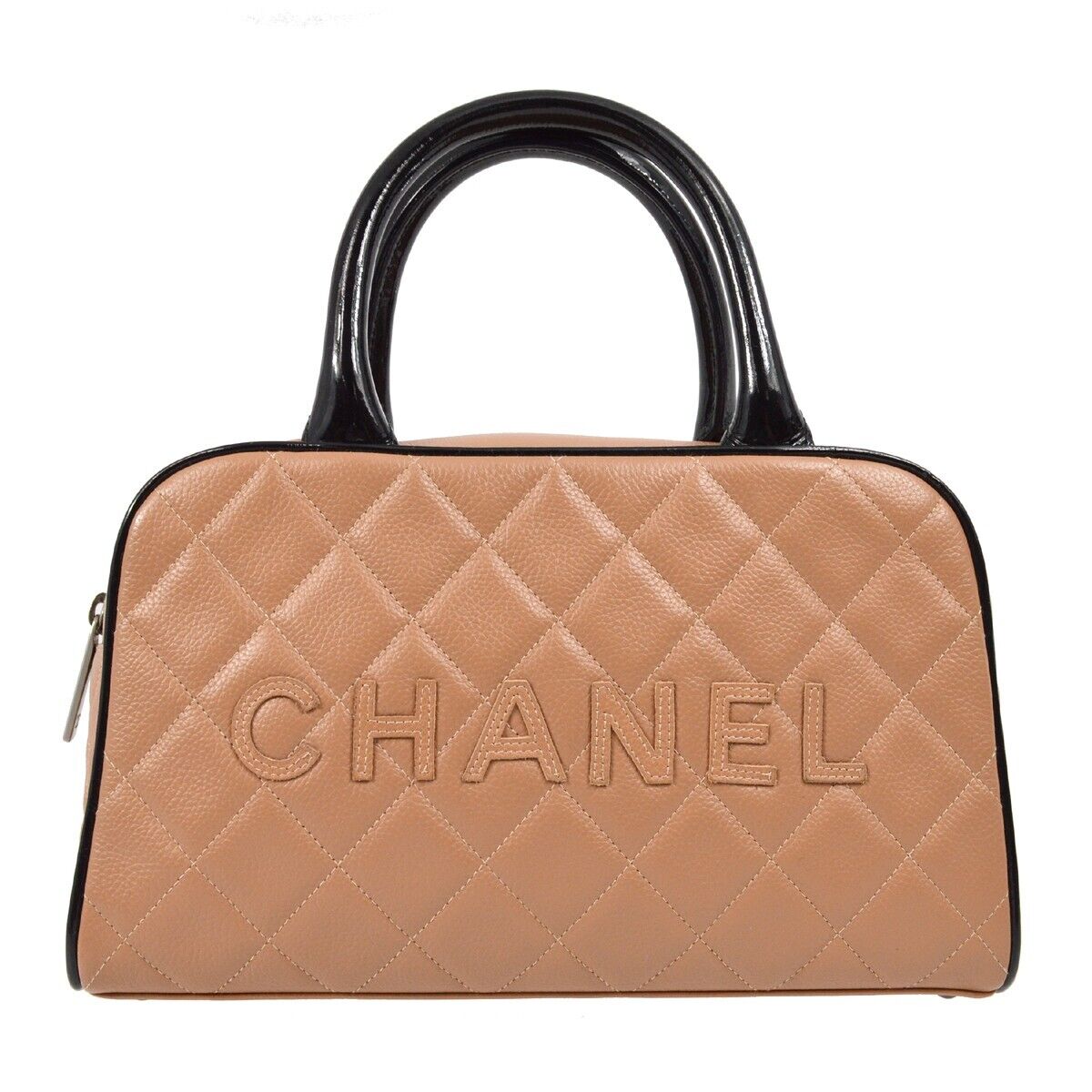 Chanel Brown Caviar Bowling Bag 27