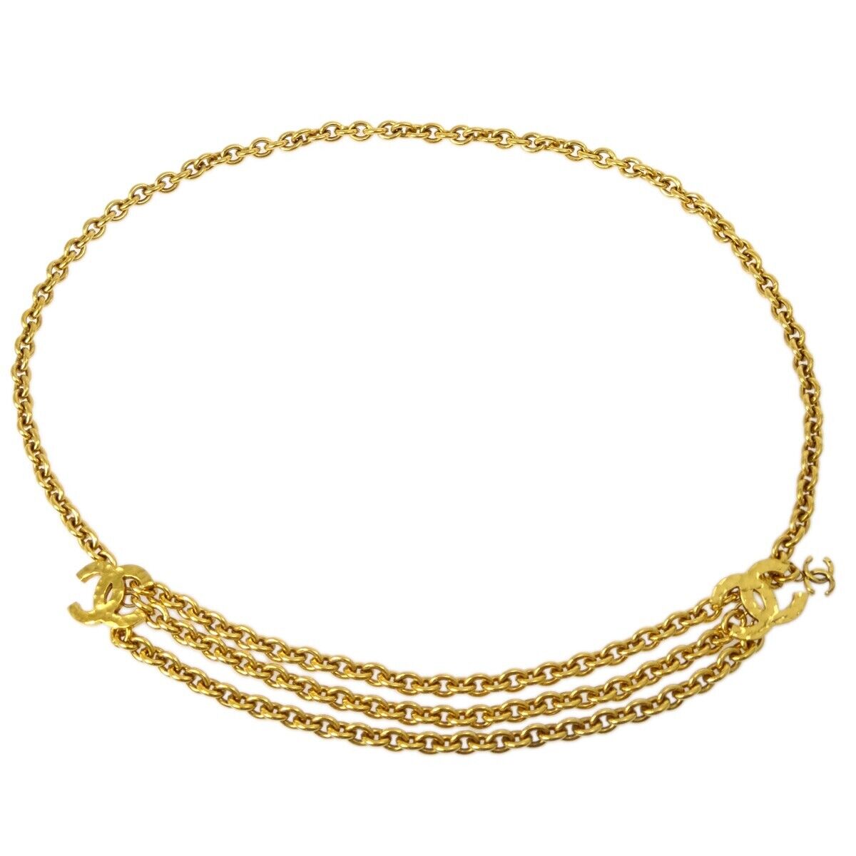 Chanel Cc Chain Belt Gold Small Good