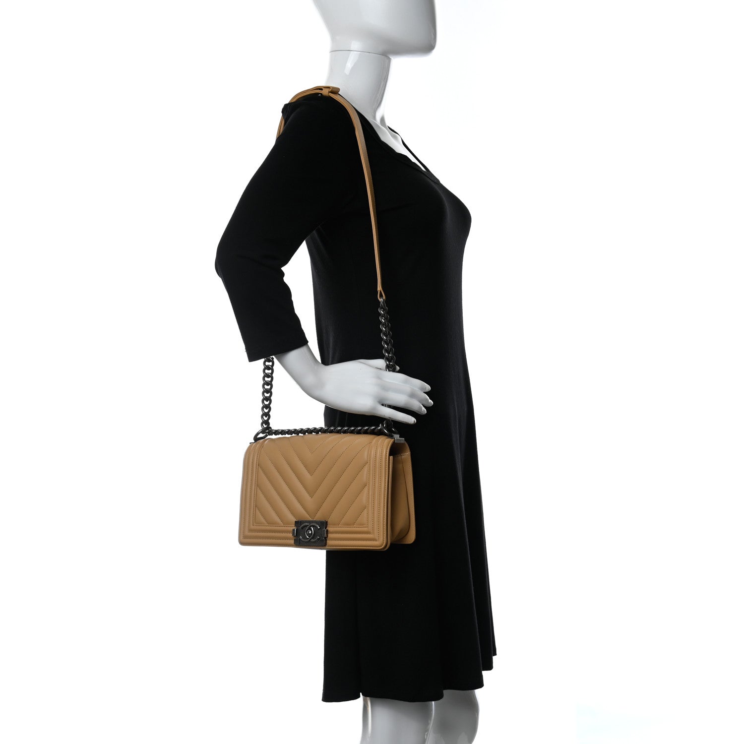 Chanel Calfskin Chevron Quilted Medium