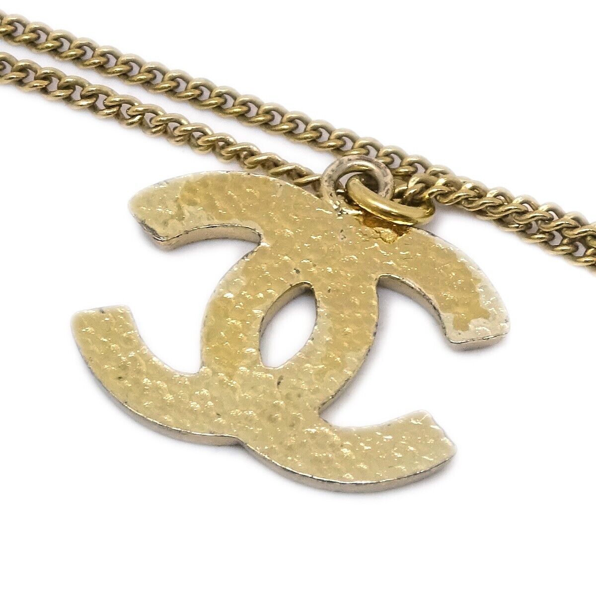 Chanel Cc Chain Pendant Necklace Gold