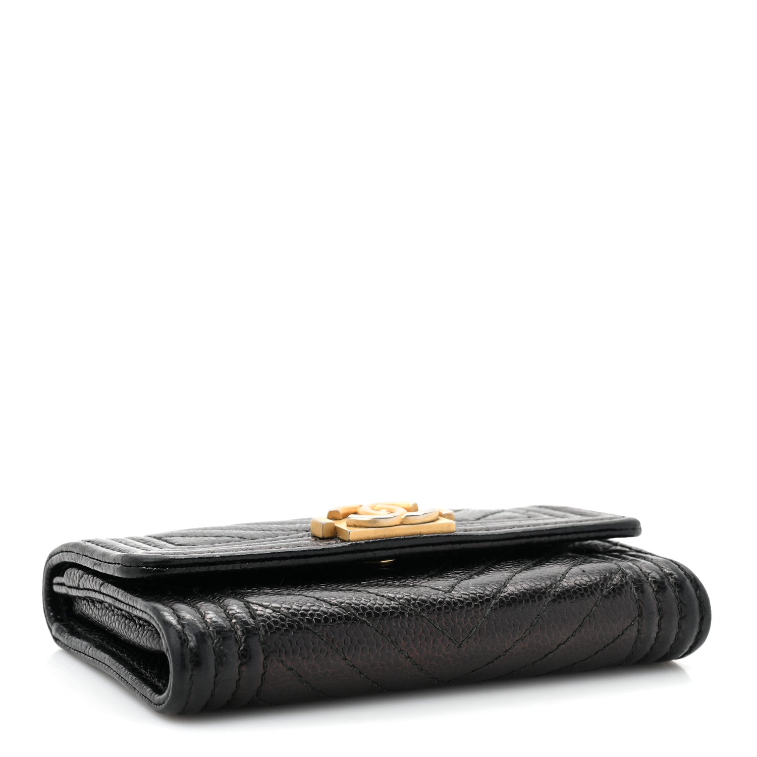 Chanel Caviar Chevron Quilted Boy Flap