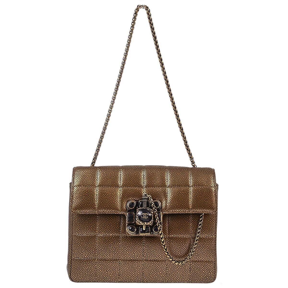 Chanel Bronze Caviar Gripoix Choco Bar