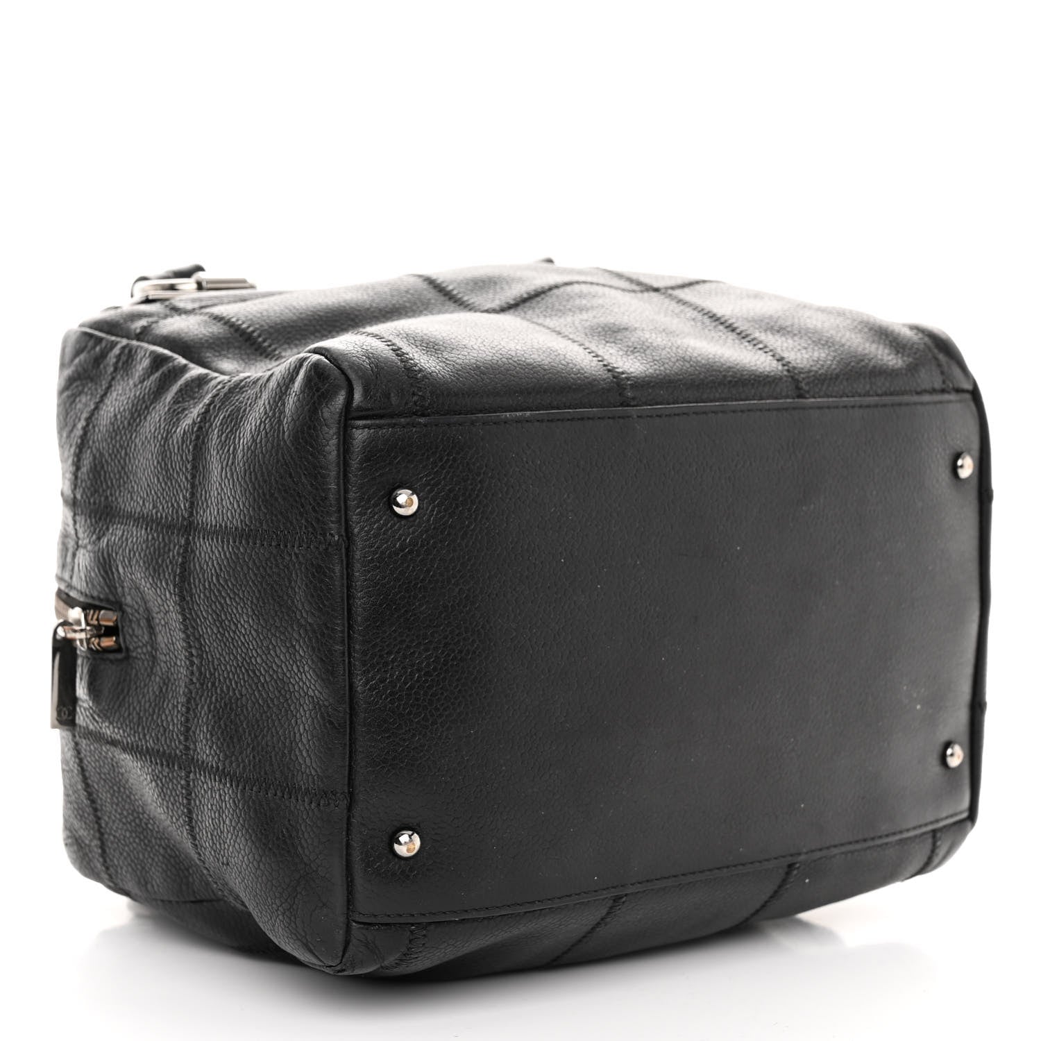 Chanel Caviar Square Stitched Bowler