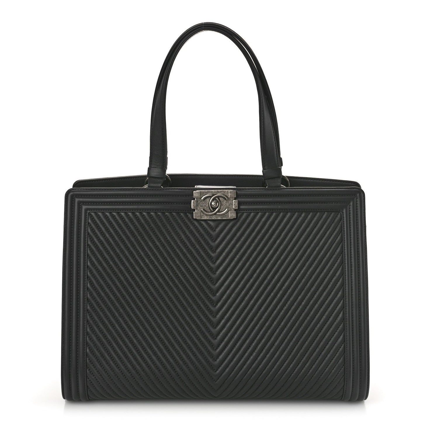 Chanel Calfskin Chevron Quilted Boy