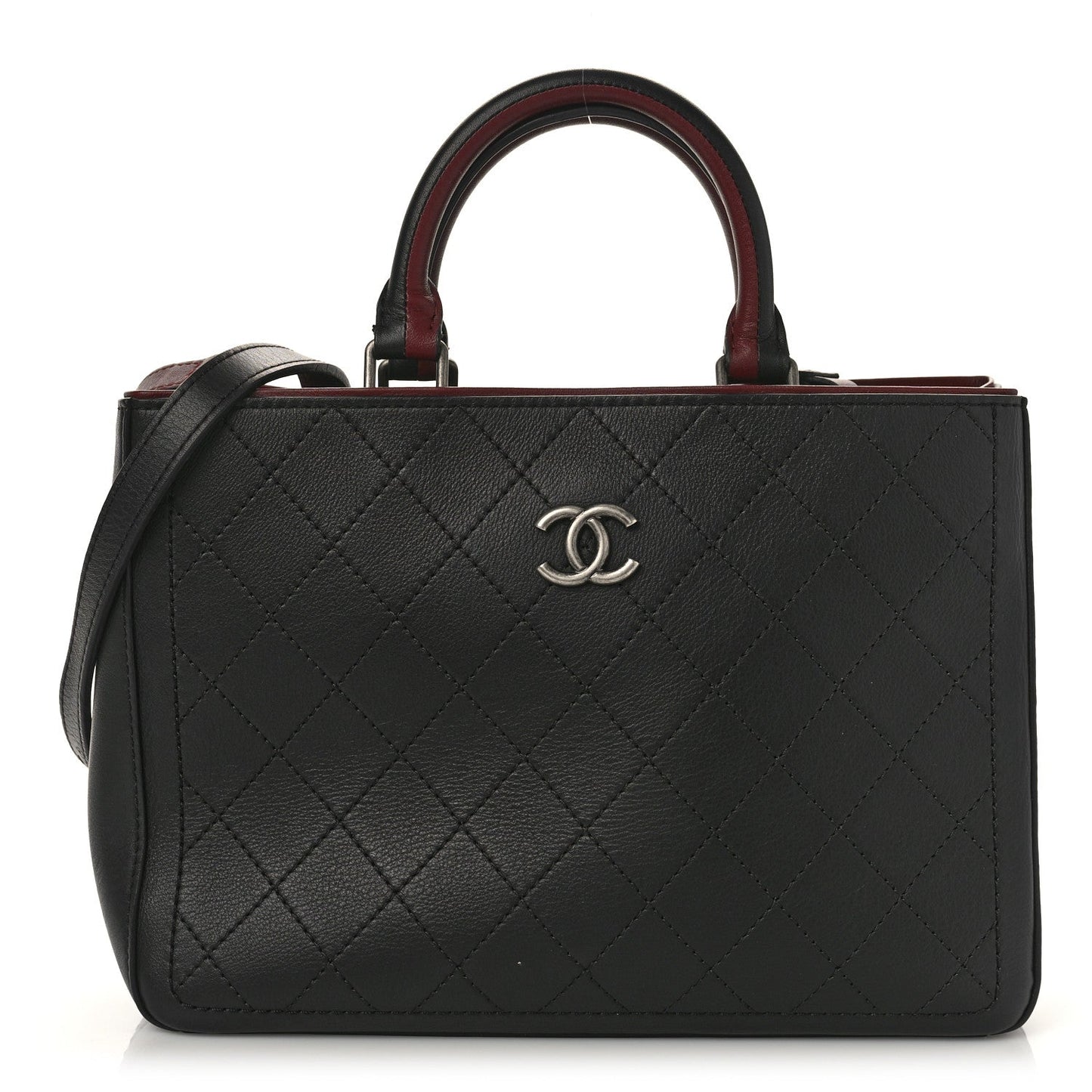 Chanel Bullskin Stitched Bi-Color Medium