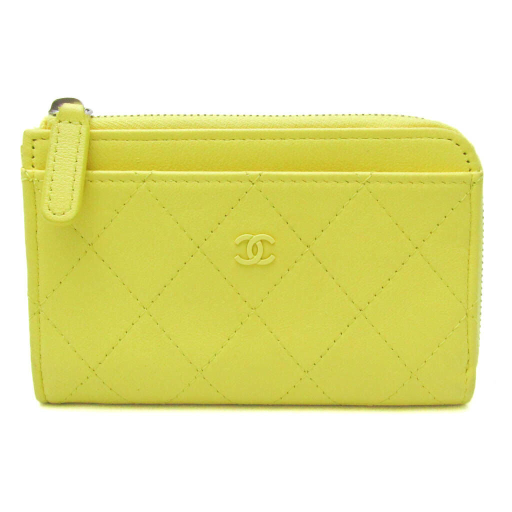 Chanel Card Case Women's Leather Coin