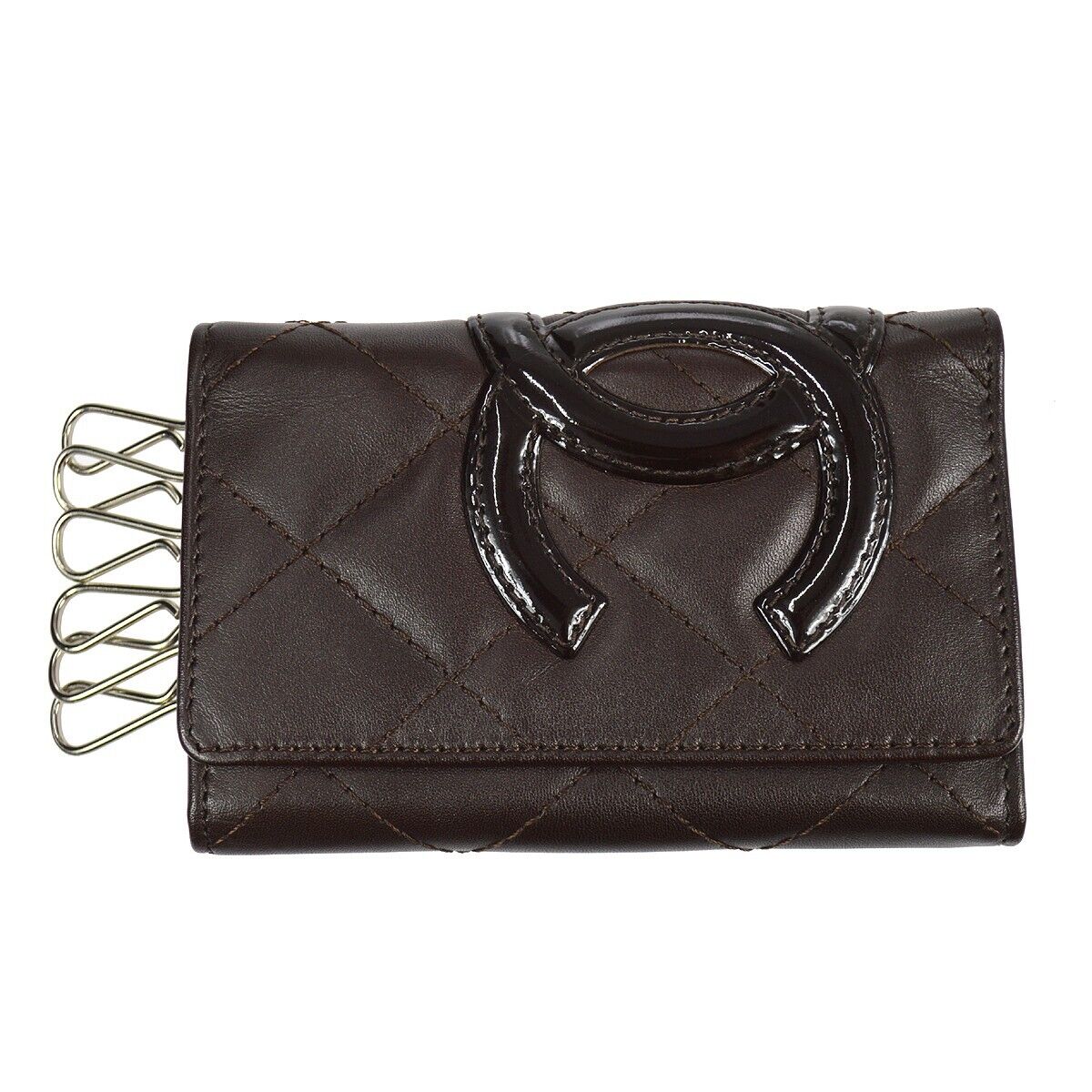 Chanel Cambon Ligne Key Case Brown