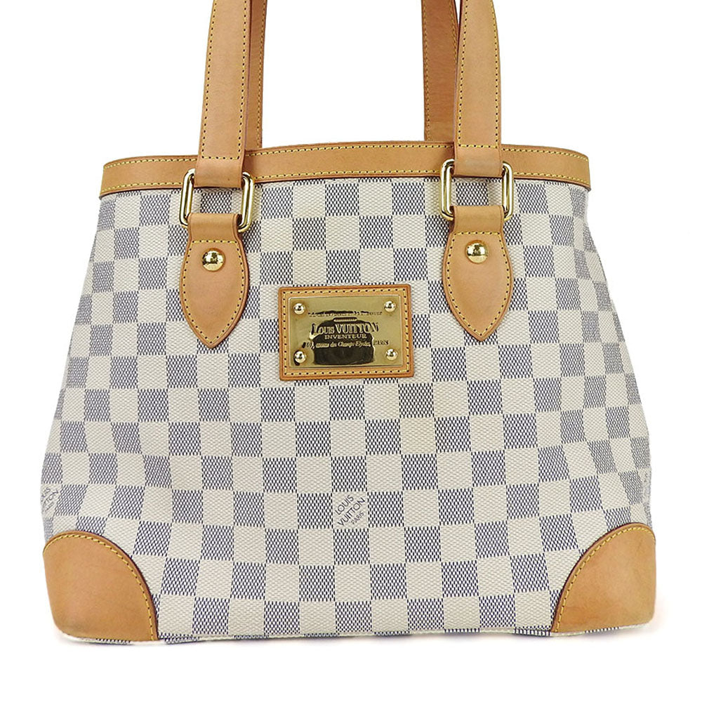 Louis Vuitton N51207 Damier Azur HamsteadPM White Tote Bag
