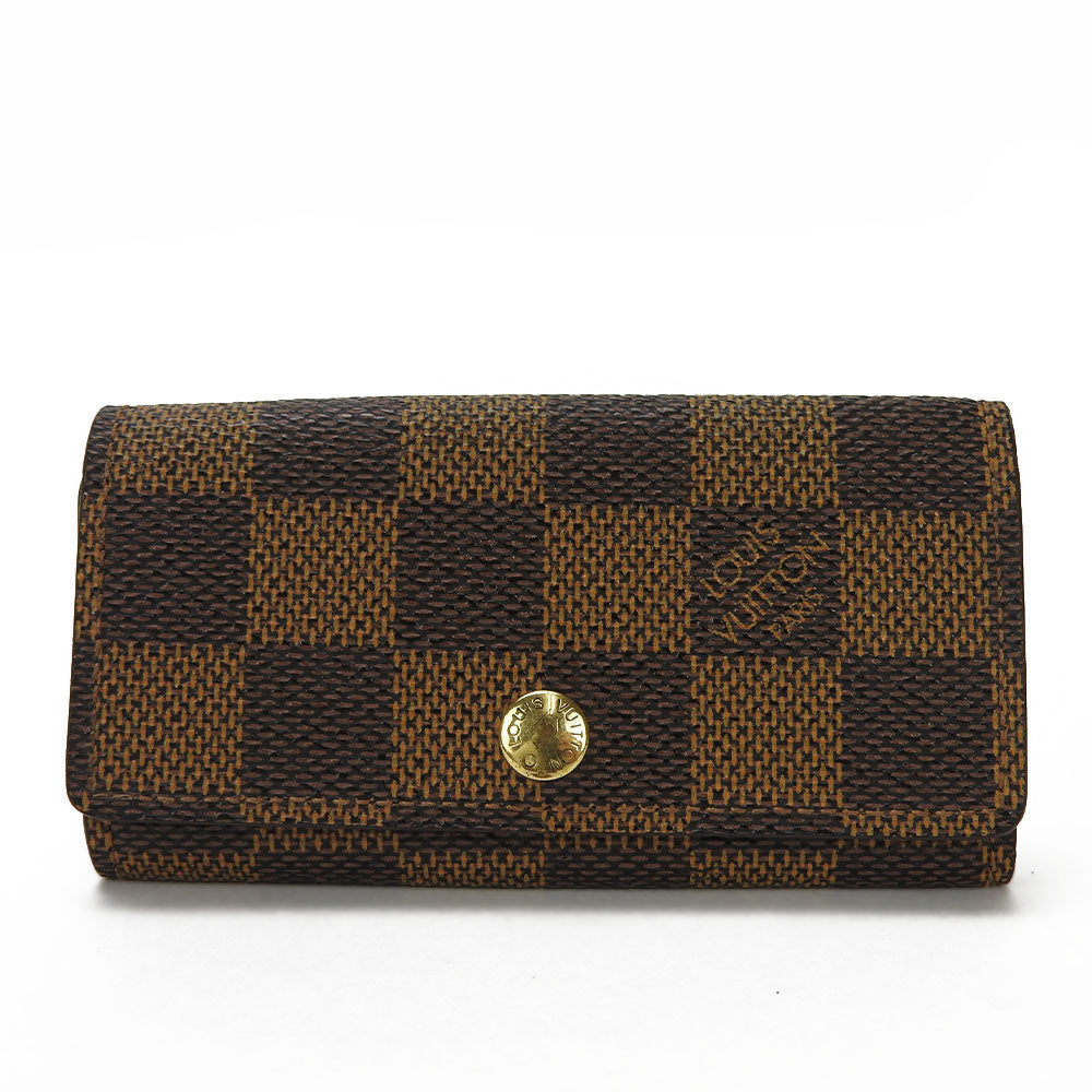 Louis Vuitton Key holder N62631 Damier Leather Canvas Brown Key Chain