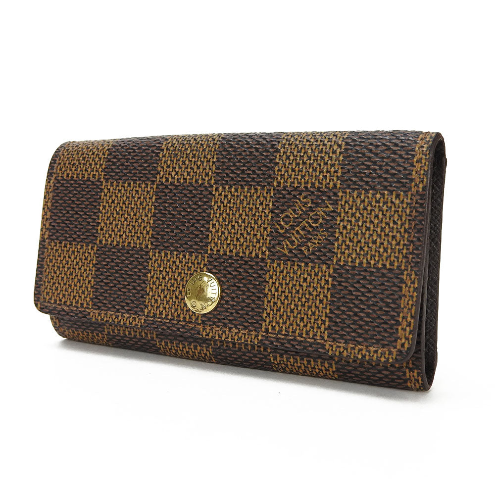 Louis Vuitton Key holder N62631 Damier Leather Canvas Brown Key Chain