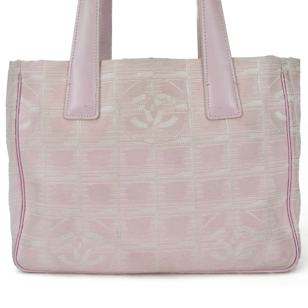 Chanel Jacquard nylon New line Pink Travel Bag
