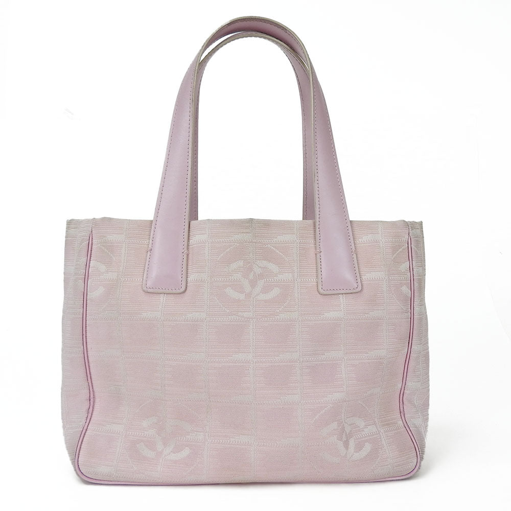 Chanel Jacquard nylon New line Pink Travel Bag