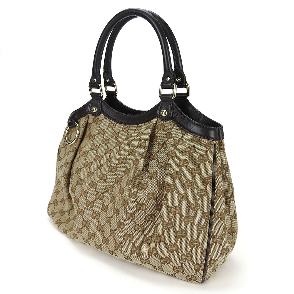 Gucci GG Sukey Canvas Beige Tote Bag