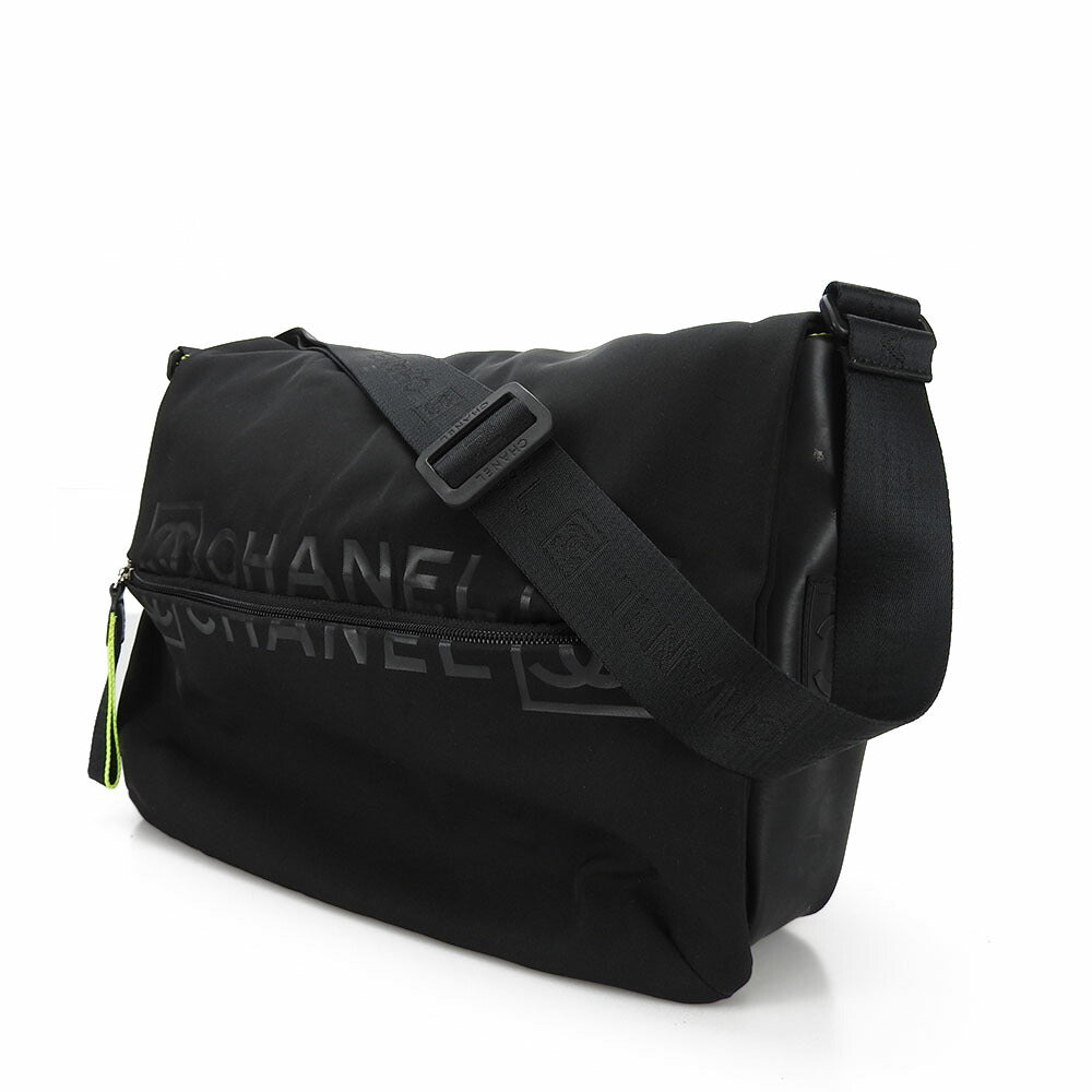 Chanel Nylon Sports line Black Shoulder Bag