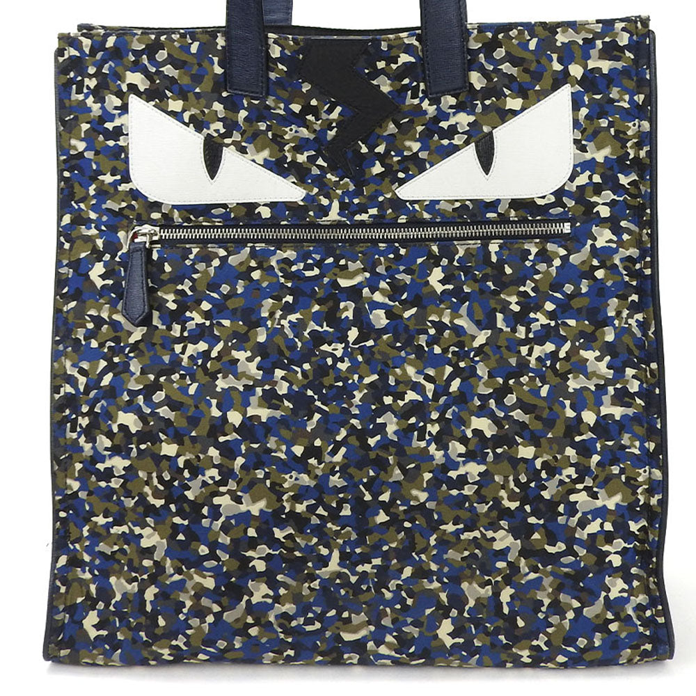 Fendi Tote Bag 7Va367 Bag Bugs Nylon Navy