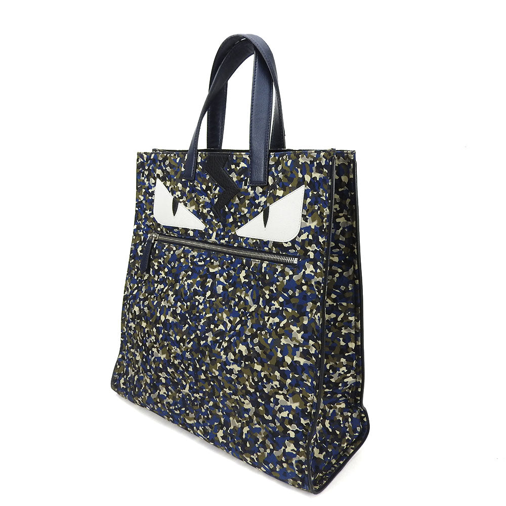 Fendi Tote Bag 7Va367 Bag Bugs Nylon Navy