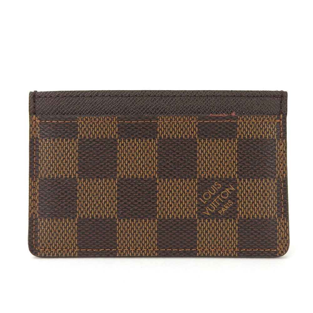 Louis Vuitton N61722 Damier Pass Porte Cartes Canvas Brown Wallet Case