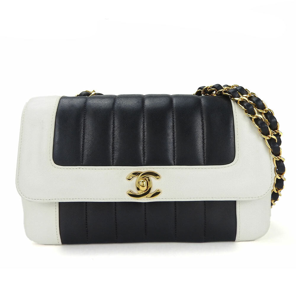 Chanel lambskin Mademoiselle White Shoulder Bag