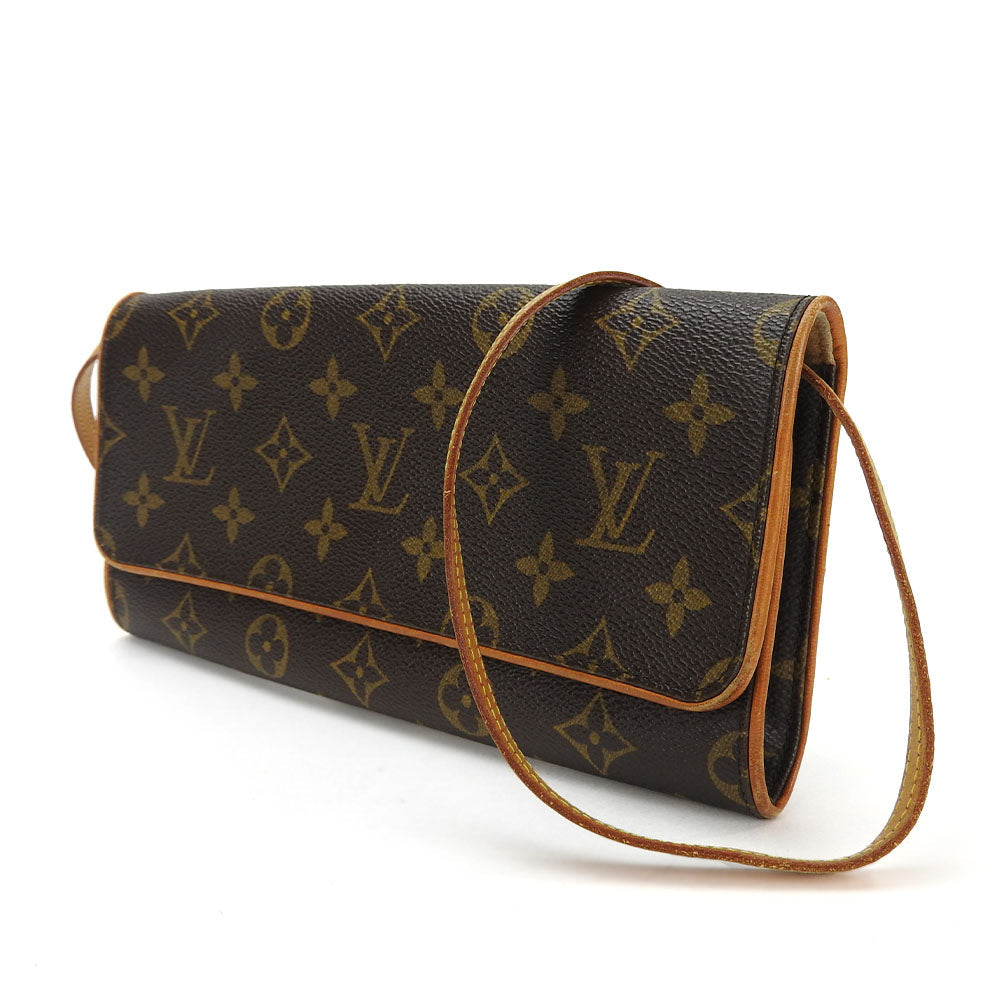 Louis Vuitton M51852 Pochette Twin GM Monogram Brown Shoulder Bag