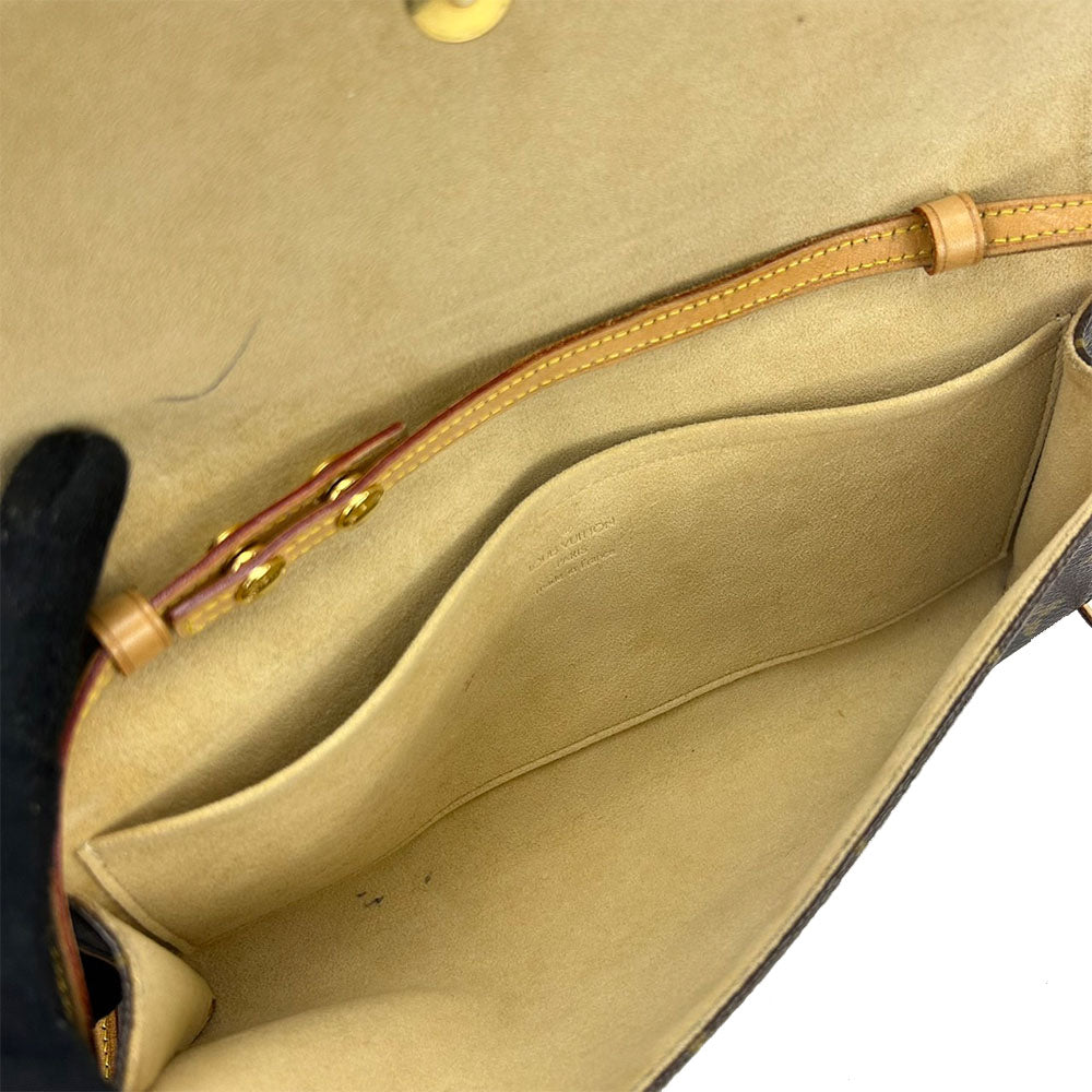 Louis Vuitton M51852 Pochette Twin GM Monogram Brown Shoulder Bag