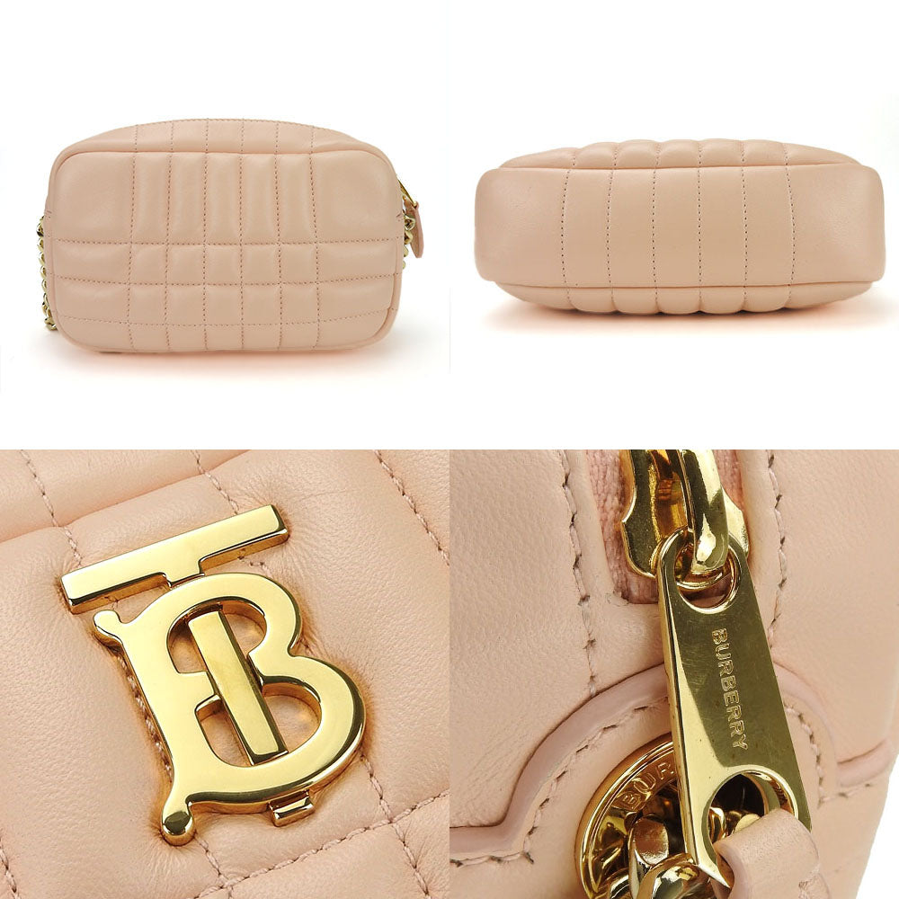Burberry Shoulder Bag Roller Women Leather Pink Mini