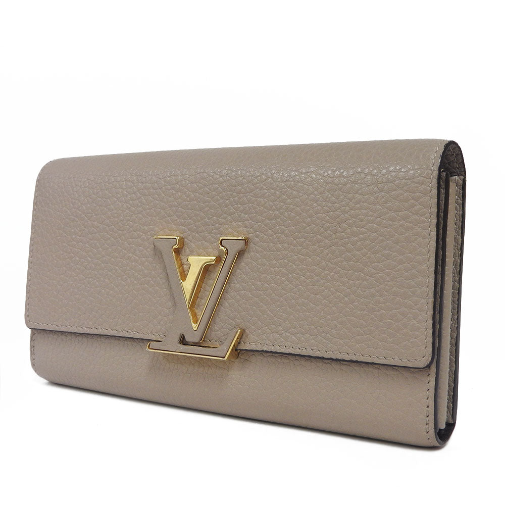 Louis Vuitton Long Purse M61249 Portefeuille Capsine Leather Beige Wallet Case