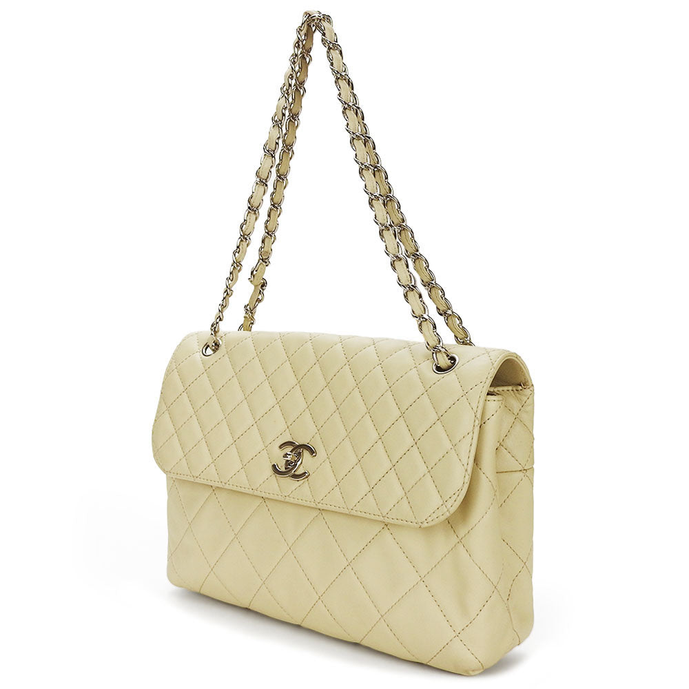 Chanel Calfskin Matrasse Beige Shoulder Bag