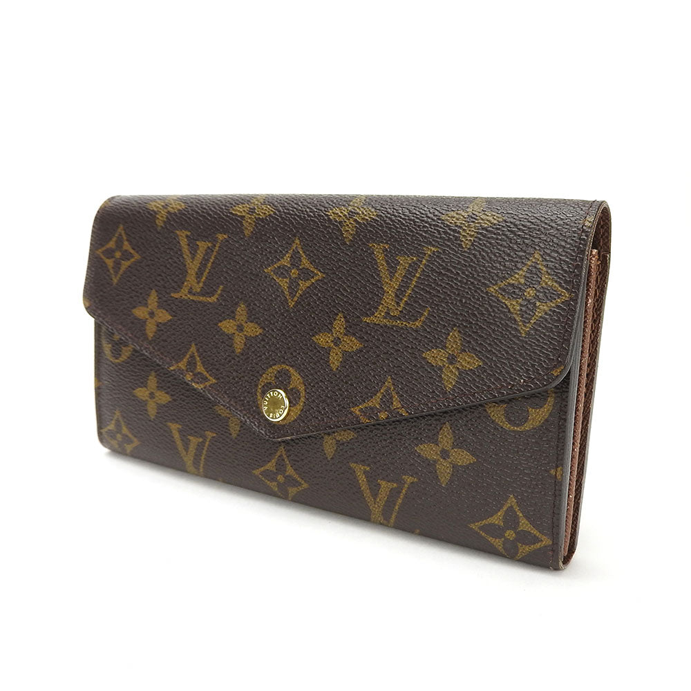 Louis Vuitton Long Purse M60531 Portefeuille Sara Monogram Brown Wallet Case B A40805