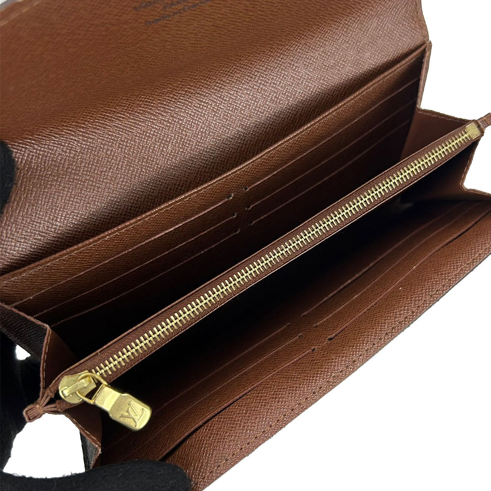 Louis Vuitton Long Purse M60531 Portefeuille Sara Monogram Brown Wallet Case B A40805
