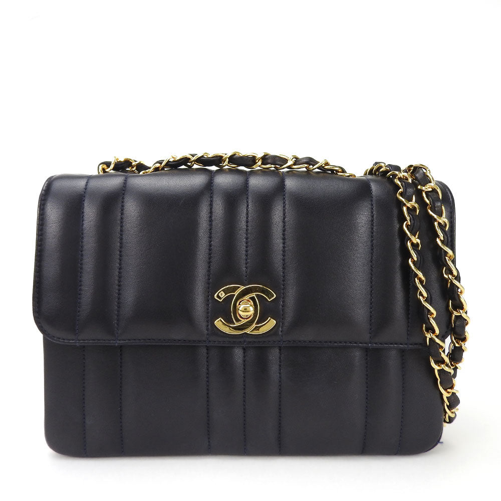 Chanel lambskin Navy COCO Mark Shoulder Bag