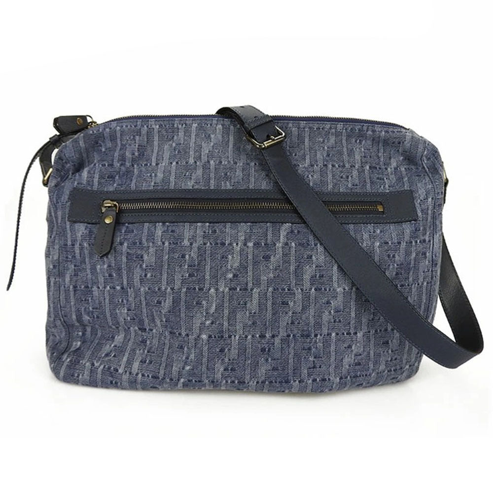 Fendi Shoulder Bag 7Va226 Women Leather Denim Blue