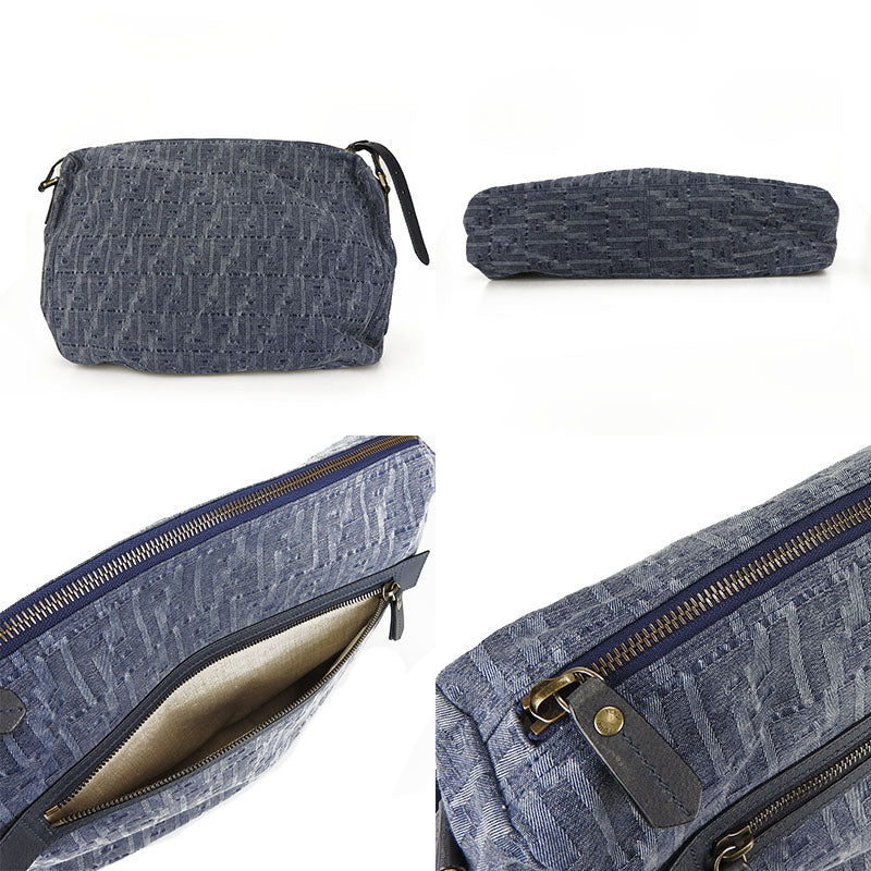 Fendi Shoulder Bag 7Va226 Women Leather Denim Blue