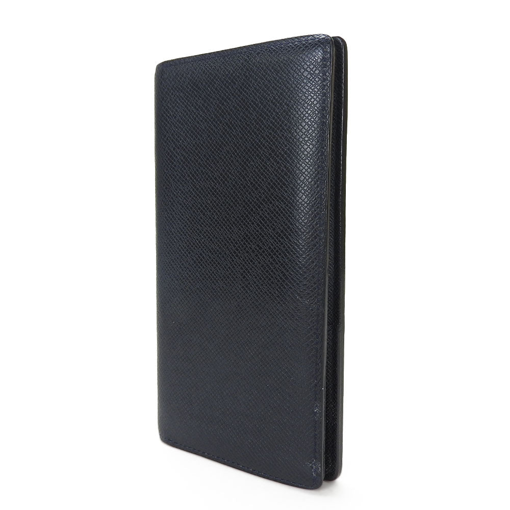 Louis Vuitton Long Purse Taiga Dark Portefeuille Navy Wallet Case