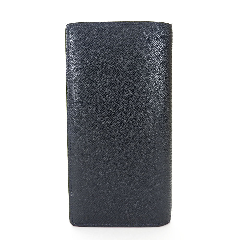 Louis Vuitton Long Purse Taiga Dark Portefeuille Navy Wallet Case