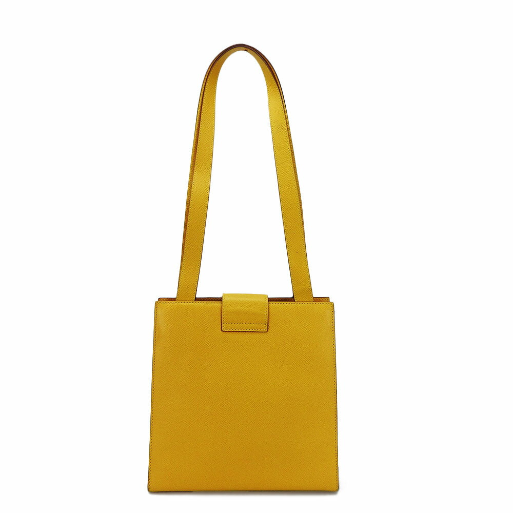 Shoulder Bag Yellow Women Leather