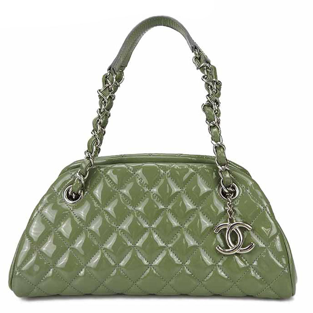 Chanel enamel Mademoiselle Bowling Green Handbag