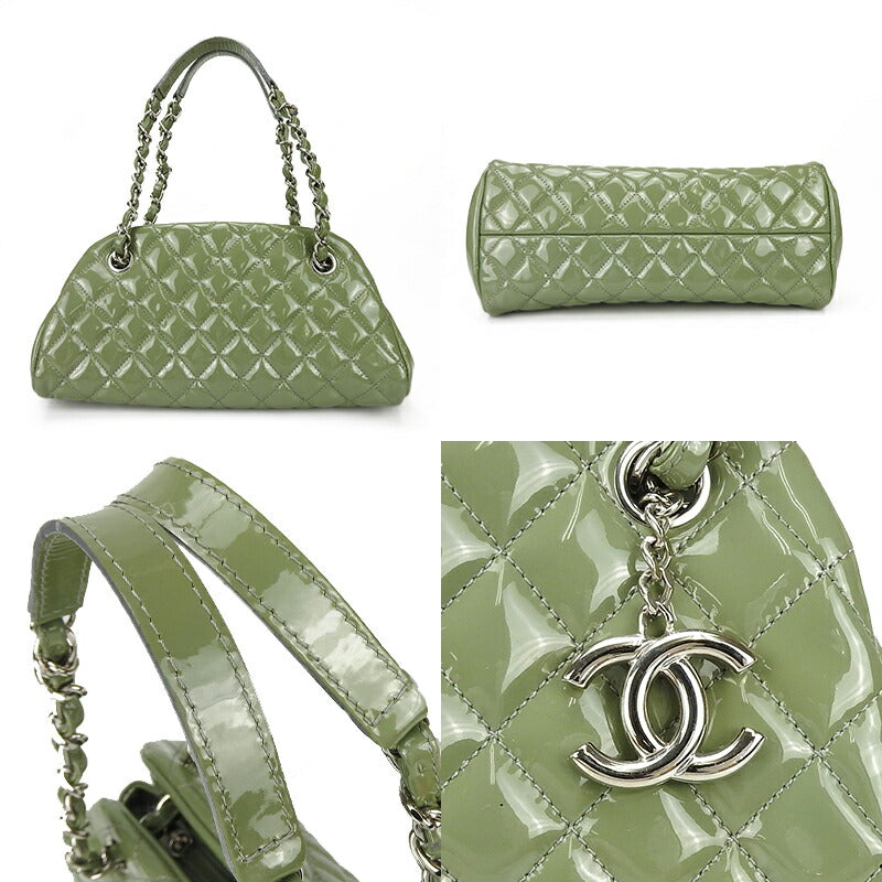 Chanel enamel Mademoiselle Bowling Green Handbag