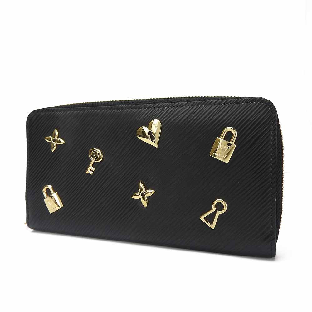 Louis Vuitton Long Purse M63991 Epi Noir Leather Wallet Case