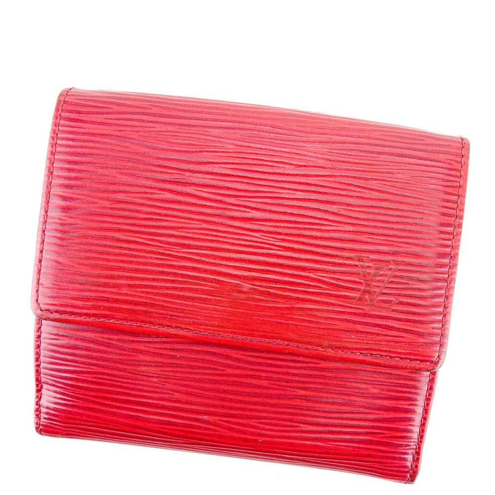 Louis Vuitton Bifold M63487 Porte Monnaie Billets Red Wallet Case B1026