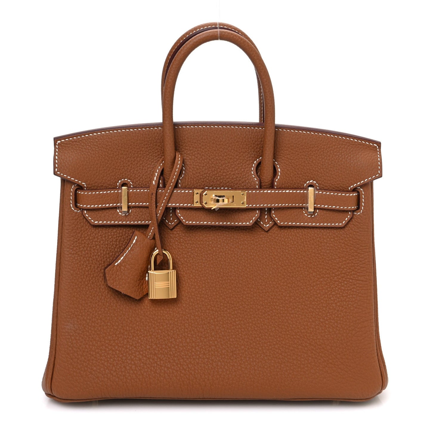 Hermes Togo Birkin Handbag Gold Travel Bag 25 Gold 1705348