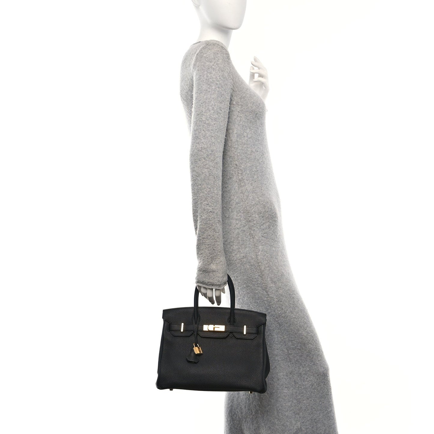 Hermes Togo Birkin Handbag Black Travel Bag