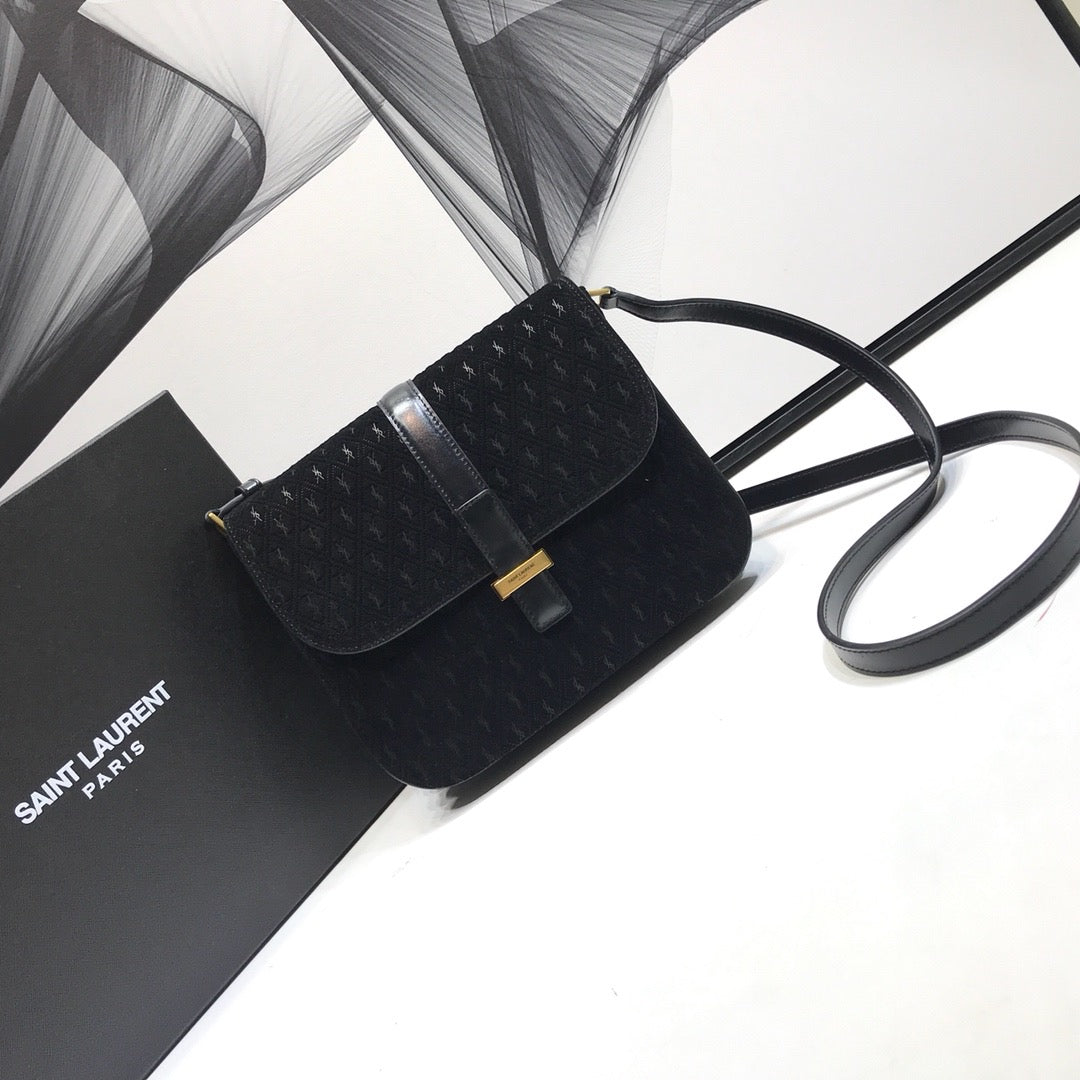 YSL Saint Laurent Le Monogramme Smooth 9in 23cm Canvas Black Small Satchel Bag 9In23Cm Ysl