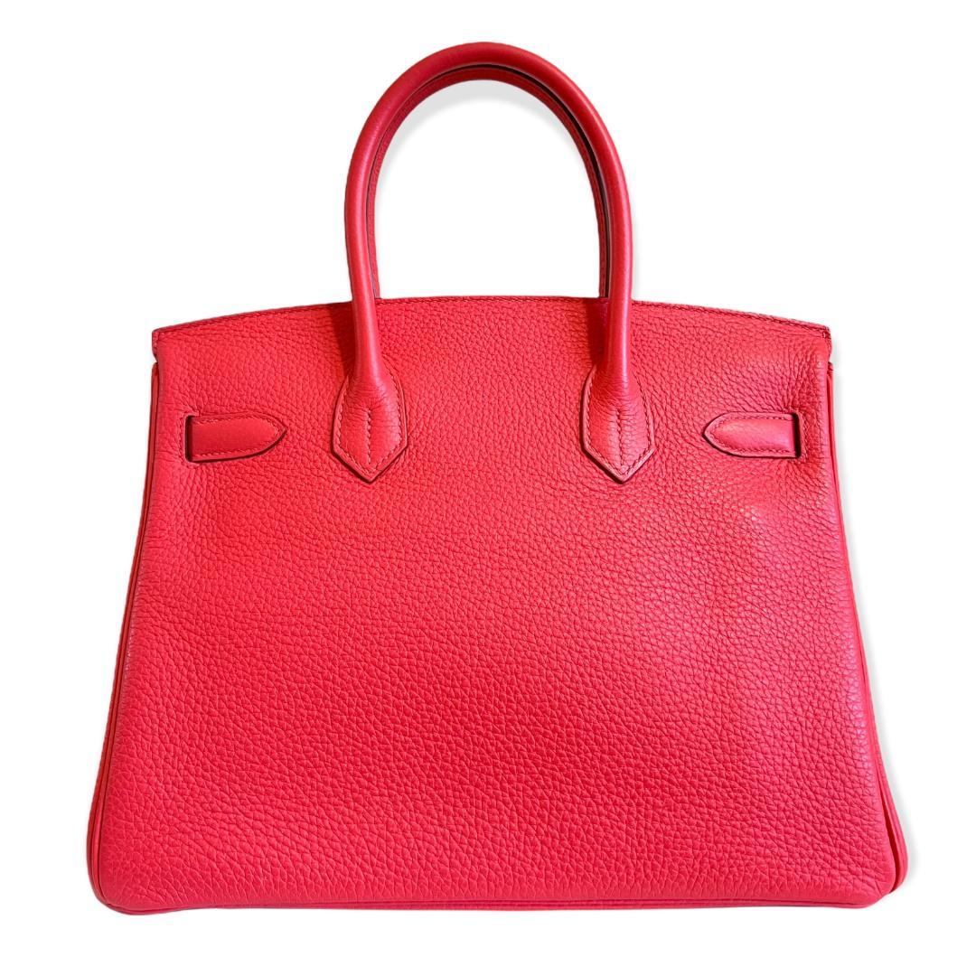 Hermes Bougainvillea Clemence W Palladium Hardware Handbag Travel Bag