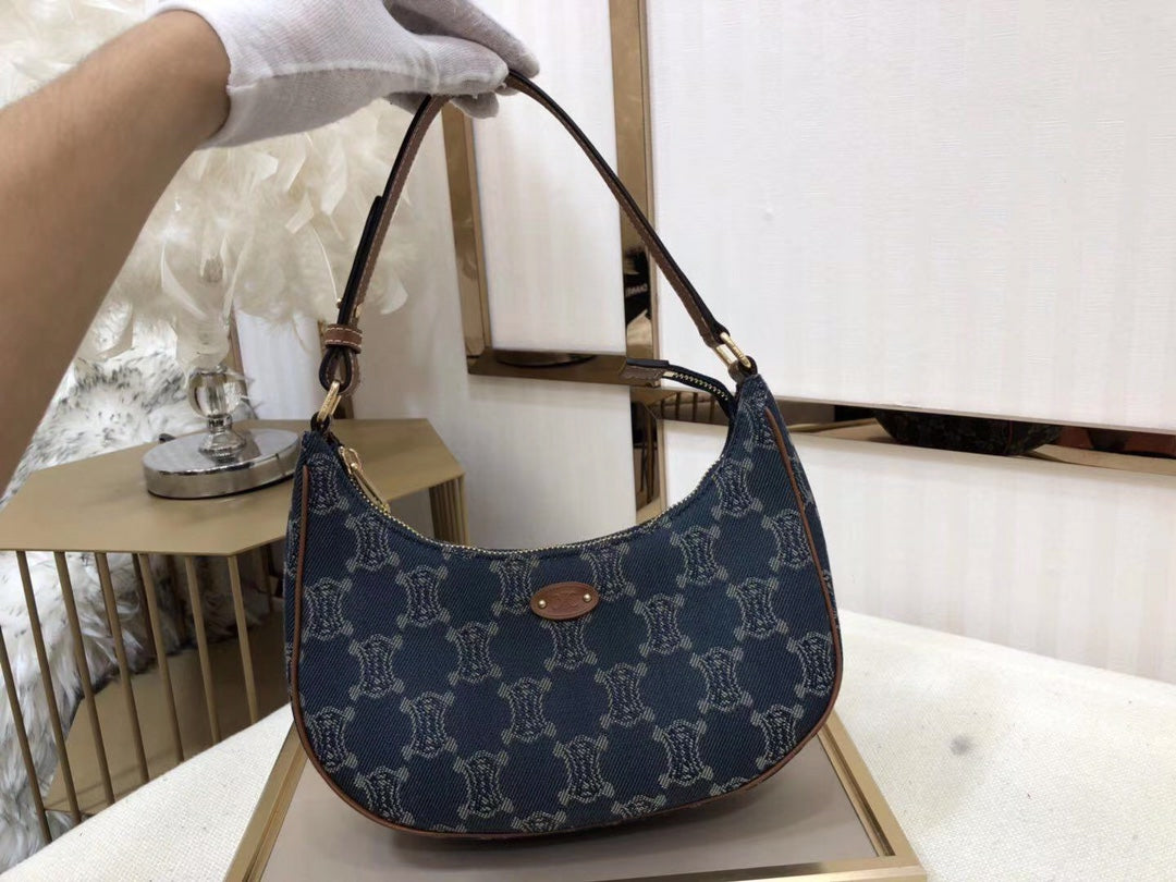 Top Quality Ava Bag In Triomphe Xl Canvas Denim Travel Bag 9In23Cm 5894