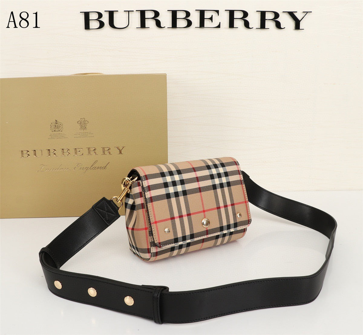 Top Quality Check And Crossbody Bag Archive Beige Small