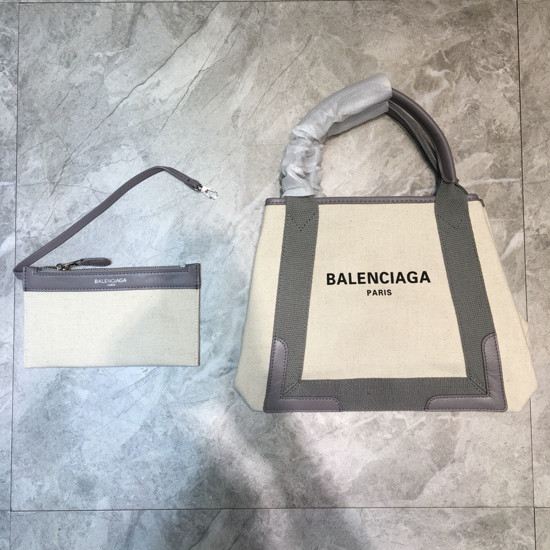 Top Quality Navy Cabas Tote Bag In Small
