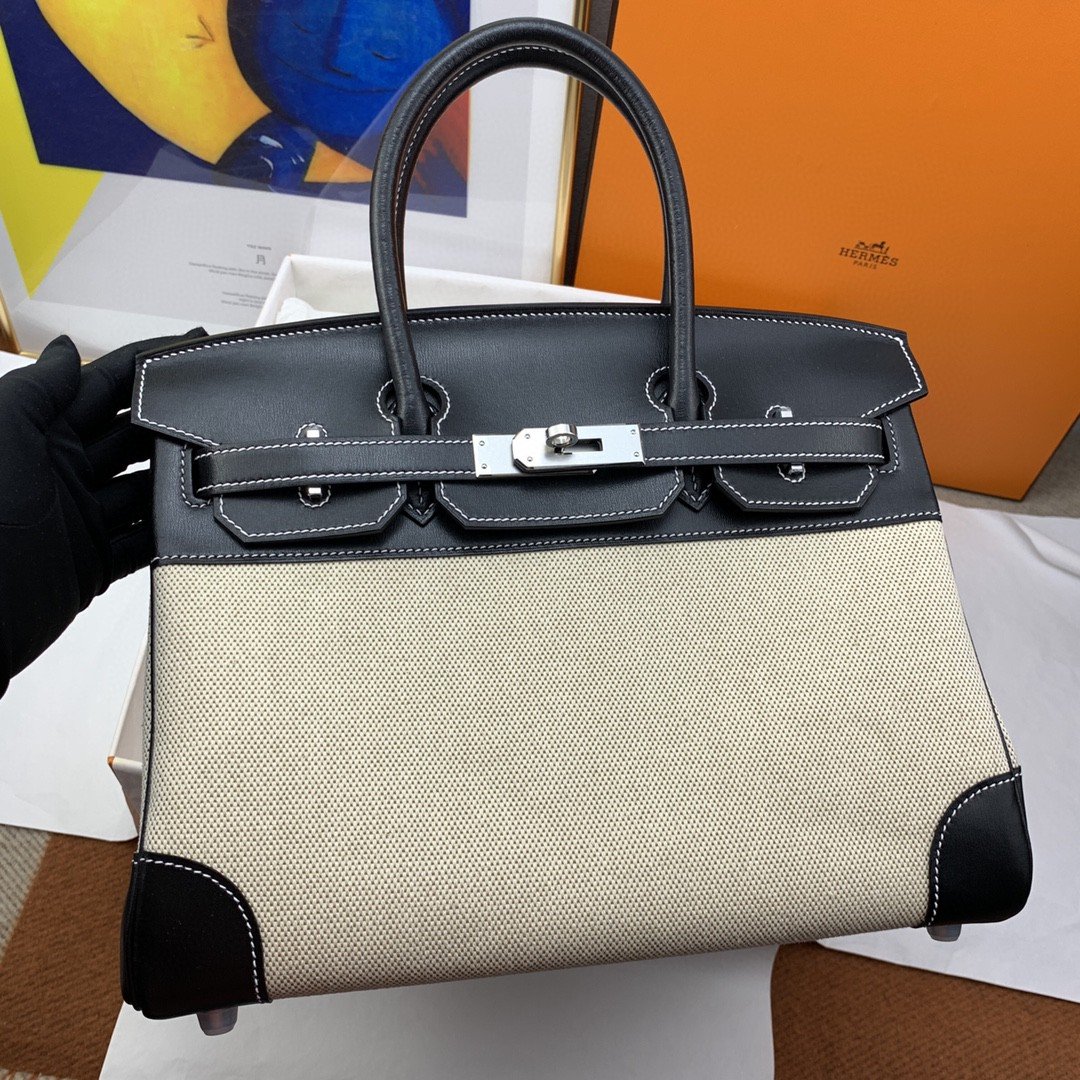 Top Quality Birkin Nata Swift Bicolor For Travel Bag